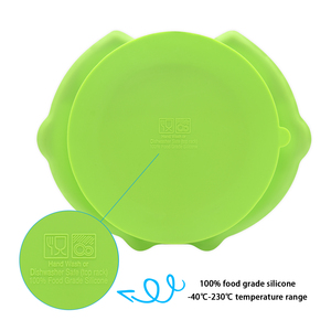 Gratis Food Grade Siliconen Zuigplaat Siliconen Anti-Slip Voedsel Lade Kids Voeding Plaat Met Zuigkracht - Product Image 3