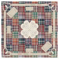 Tapis de mahjong vert résistant à l'eau en néoprène, série Fourwindssocial, motif fleur de cerisier, pour mahjong américain
