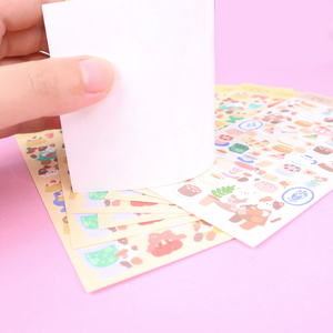 Impressão personalizada Vinyl Korean Cartoon Cute Animal Deco Adesivos Goo Card <span class=keywords><strong>Sticker</strong></span> para Presente/Jornal - Product Image 5