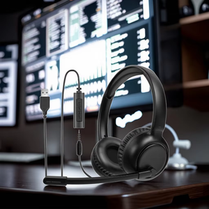 Nâng Cấp USB 3.5Mm 2-Trong-1 Có Dây Tai Nghe Stereo Pha Lê Microphone Tiếng Ồn Hủy Bỏ Tai Nghe Điều Khiển <span class=keywords><strong>Mute</strong></span> Nút Cho Điện Thoại - Product Image 2