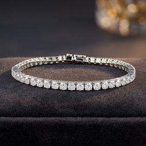 สร้อยข้อมือทองคำขาว 14K เพชรเลี้ยงในห้องปฏิบัติการ ขนาด 6.25 นิ้ว - Product Image 2
