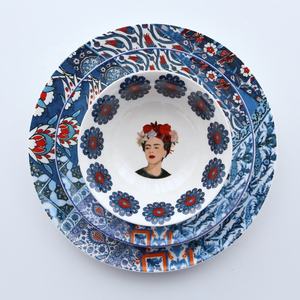 Ensembles de vaisselle en céramique de style nordique 4 pièces ensembles d'assiettes en céramique pour visage art - Product Image 4