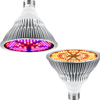 Lampu LED Aluminium E27 Spektrum Penuh untuk Pertumbuhan Tanaman, Lampu Tanam Dalam Ruangan, Lampu Perkecambahan Benih