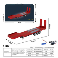 Camion tracteur RC en alliage Huina 19CH HUINA 1501 Toucan Scania 770S V8 6X6, 2.4GHZ 4CH, échelle 1/18, jouet pour enfants