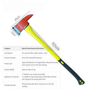 Hacha Profesional American Sharp Axe de Calidad para Leña, Bomberos y Supervivencia, con Mango de Goma - Product Image 5