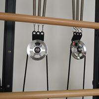 Tour de Pilates portable en bois d'érable avec accessoire échelle et baril, machine Reformer pour exercices corps entier, usage professionnel et domestique MJD W58