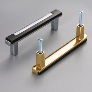 Modern Simple Furniture Cabinet Handle Kitchen <strong>Drawer</strong> Zinc Alloy Double Tone Wardrobe Bedroom Bathroom Mall - Product Image 4