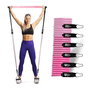 <span class=keywords><strong>Barre</strong></span> de Pilates réglable avec bandes de résistance en TPE pour femmes, équipement d'entraînement multifonctionnel à domicile, entraînement des jambes et des bras, portable - Product Image 6