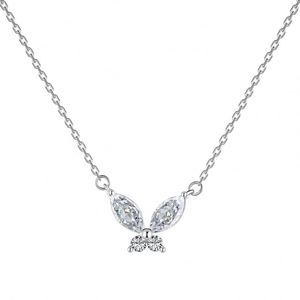 Dylam Butterfly Necklaces for Women Diamond 5A Cubic Zircon Zirconia Necklace <b>Gift</b> for Her Layer Minimalist Butterfly Necklace - Product Image 1
