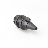 Enchufe Europeo LZ-T-12 con Conector IEC de 2 Polos, 16A, Cable de Latón, Cobre, Nylon y PVC de 1.5m, Enchufe de Montaje Estándar con 2 Tomas