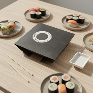 Caja <span class=keywords><strong>de</strong></span> Almacenamiento Plegable Personalizada con Barniz Mate para Sushi-<span class=keywords><strong>burrito</strong></span>, Caja para Llevar Comida <span class=keywords><strong>de</strong></span> Restaurante - Product Image 1