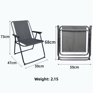 Chaise longue de camping, pique-nique et plage pliable, légère, moderne, avec accoudoirs, pour l'extérieur, vente en gros - Product Image 2