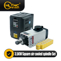 HLTNC Machine CNC haute performance refroidie par air 220V 380V ER25 3.5KW broche de gravure automatique avec 4KW 220V correspondant VFD