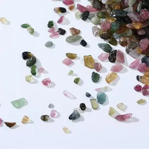 Natural Crystal Raw Aquarium Aquascape Decoration Nail Accessories Colour Tourmaline Chip