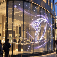 Écran d'affichage LED transparent haute luminosité pour la publicité dans les centres commerciaux en plein air