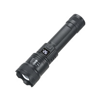 Lampe torche tactique LED super lumineuse 10000 lumens, étanche IP65, rechargeable par USB, avec corps en ABS