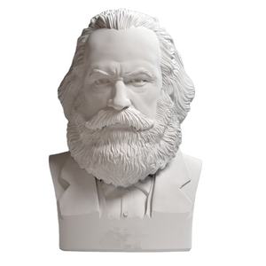 Buste Karl Marx en résine coulée comme portrait décor sculpture personnage européen - Product Image 2