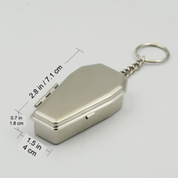 Mini Cenicero pequeño de fábrica, Cenicero pequeño de metal, llavero, suministros para coche, hebilla colgante de ataúd portátil respetuosa con el medio ambiente