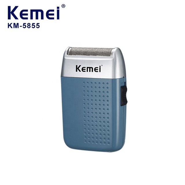 Facial Stubble Electric Razor Fades Bald Head Shaving Machine Kemei Km-5855 Rechargeable Electric Shaver Hair Beard for Men