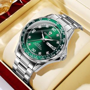 Montre-bracelet en quartz de luxe Binbond pour homme, étanche, lumineuse, montre de travail, cadran en verre, aiguille, logo personnalisé, bracelet en acier - Product Image 6