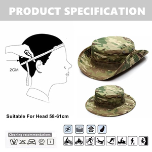 Sombrero de camuflaje, sombreros de cubo, caza al aire libre, senderismo, pesca, Protector solar, sombrero de pescador, estilo táctico para hombres - Product Image 5