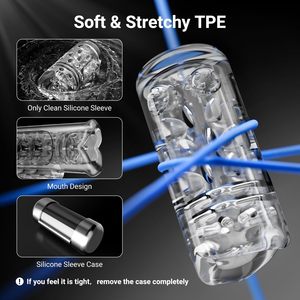 Masturbador Masculino, Juguete Sexual para Hombres con 4 Niveles de Empuje y 10 Velocidades de Vibración, Control por Aplicación con IA, Máquina Sexual, Juguete para Sexo Oral - Product Image 3