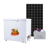 Congélateur coffre à porte coulissante simple 208L, alimentation solaire/électrique/à batterie, faible consommation d'énergie BD/BC-208