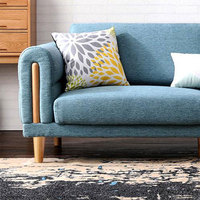 Pieds inclinés en bois massif naturel pour meubles, pieds de table basse, vis noires, pieds de canapé, lit, armoire, chaise, tendance