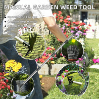 NOUVEAU Désherbeur manuel détachable en métal pour jardin avec poignée en acier