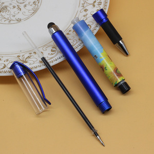 Personalizzato stella pubblicità Banner di carta penne in metallo plastica retrattile Click Aid barare 2 in 1 penna regalo - Product Image 5