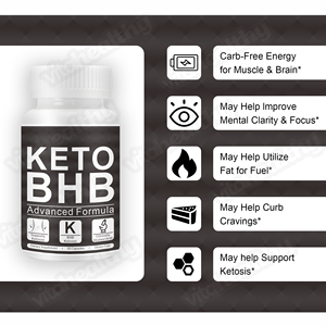 Cápsulas Vitahealthy KetoBHB, Cápsulas Quemagrasas, Pastillas Adelgazantes Veganas, Control de Peso, Fitness, BHB, Pastillas para Dieta Cetogénica, Suplemento Herbal - Product Image 4