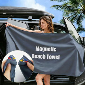 Serviette de bain en microfibre personnalisée à séchage rapide et résistante au sable, serviette de plage magnétique <span class=keywords><strong>avec</strong></span> fermeture magnétique pour les voyages, le camping et la randonnée - Product Image 1
