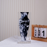 Vase en acrylique peint, moderne, décoratif pour la maison, fait main, pour exposition de fleurs, centre de table pour salon