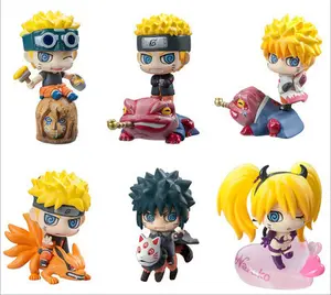 6 Стиль Аниме Фигурки игрушки набор Narutos с мультипликационной куклой японский мультфильм милый ПВХ Narutos фигурку модель игрушки