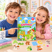Livres d'autocollants en gelée réutilisables pour enfants, sur le thème de Noël, éducatifs et d'apprentissage précoce, fabriqués sur mesure par un fabricant de langues