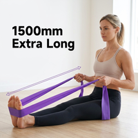 Bandas Elásticas Antideslizantes de TPE de Alta Resistencia, 1500 mm de Ancho, para Fisioterapia, Entrenamiento de Flexibilidad, Ecológicas y Amigables con la Piel