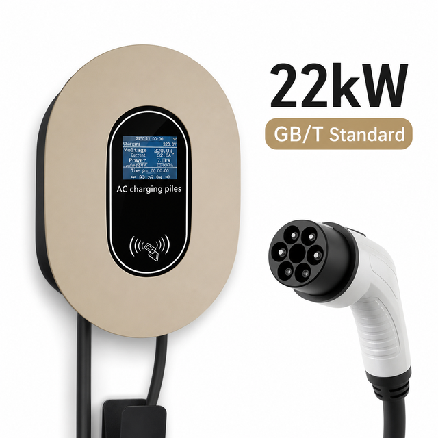 Durable UL94-V0 22kW 32A 3 Phase GB/T Standard Smart App WiFi NFC RFID Control Home Wallbox Station 22kW EV Charger