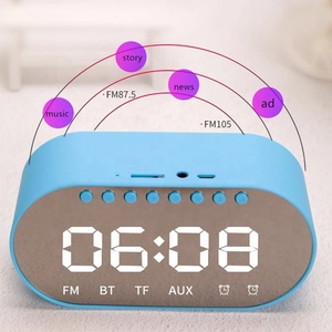 Réveil numérique à LED avec alarme, bluetooth, haut-parleur, radio FM, carte TF, réveil <span class=keywords><strong>de</strong></span> la table, lumière LED, horloge cadeau multifonctionnel - Product Image 2