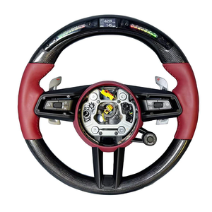 Volant sport en fibre de carbone véritable mate avec bouton <span class=keywords><strong>SC</strong></span> pour <span class=keywords><strong>Porsche</strong></span> Macan Panamera Cayenne <span class=keywords><strong>911</strong></span> 718 991 918 - Product Image 6