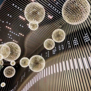 โคมไฟระย้า LED วงกลมคู่แบบมินิมอลโคมระย้าเหล็กดัดเพดานทรงเรขาคณิตจี้ห้องนั่งเล่น - Product Image 5