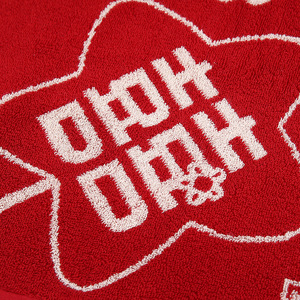 Ensemble de serviettes de mariage rouges en coton 35x75cm, imprimé jacquard, pour cadeau de mariage - Product Image 2