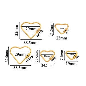 Heart-Shaped Stainless Steel Buckle Gold Plated For <b>Bracelet</b> Making DIY Jewelry Accessory - Product Image 2