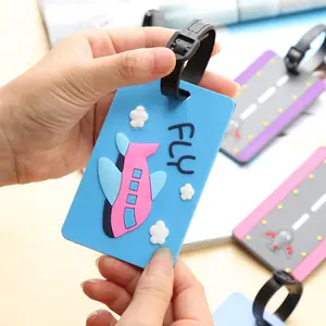 Custom Silicone Luggage Tag Traveling Pvc Wholesale Suitcase Id Addres Holder Baggage Boarding Tags