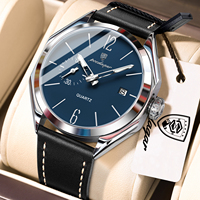 Montre à quartz pour homme Poedagar 689, cadran géométrique de luxe, bracelet en cuir imperméable, style décontracté, Relogio Masculino, expédition rapide, vente en gros