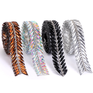 Bán Buôn 22Mm Sửa Chữa Nóng Nhựa Rhinestone Cắt Tỉa Long Lanh Sắt Trên Tinh Thể Kim Cương Băng Cắt Cho DIY Nghệ Thuật Thủ Công - Product Image 5