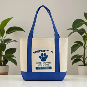 Custom Softball League Team Building Gift <b>Large</b> Capacity <b>Canvas</b> <b>Bag</b> Two Tone Boat Tote 12 OZ Heavy Gusseted Shopping <b>Bag</b> - Product Image 3