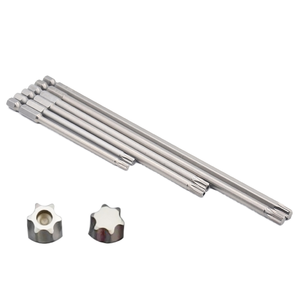 Embouts de tournevis Torx à pointe magnétique en acier de qualité industrielle OEM, tige hexagonale de 1/4, alliage S2, T6-T40, 50-300 mm - Product Image 1