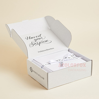 Boîtes d'expédition auto-érectables en carton ondulé coloré, écologiques, recyclables, de luxe, avec gaufrage, pelliculage mat et cadre photo UV