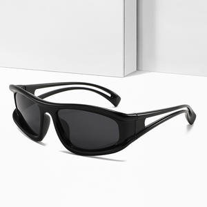 Nuovo futuristico argento Y2K Unisex ciclismo <span class=keywords><strong>occhiali</strong></span> da <span class=keywords><strong>sole</strong></span> UV400 polarizzati <span class=keywords><strong>occhiali</strong></span> da <span class=keywords><strong>sole</strong></span> bianco pz montatura alla moda Hot Girl Millennium - Product Image 3