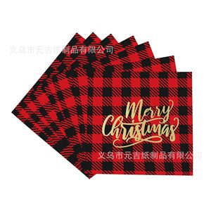 Christmas Party Tableware Set Paper Cups Napkins <b>Disposable</b> <b>Plates</b> Santa Claus Design Holiday Supplies - Product Image 4